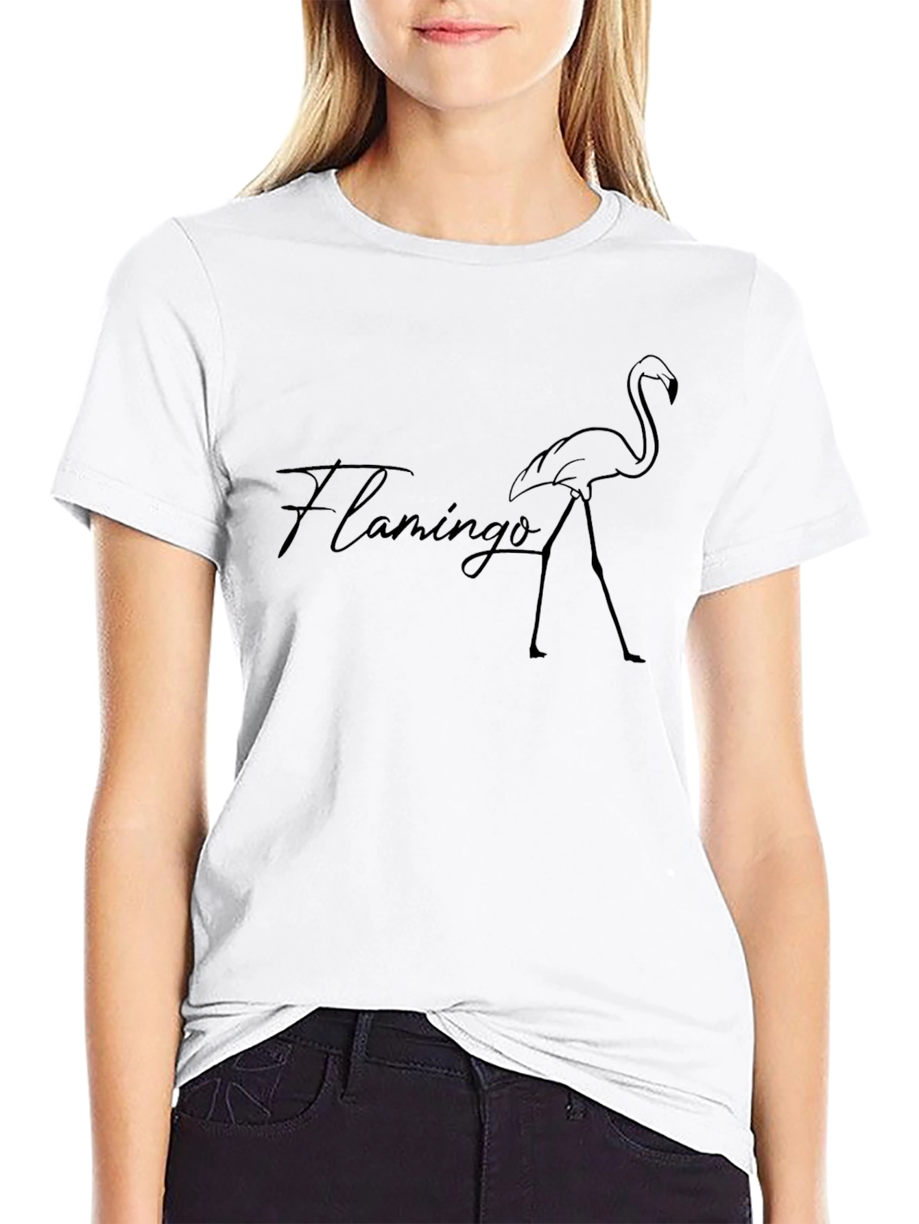 Black Flamingo Graphic Tee - Stylish Mens T-Shirt
