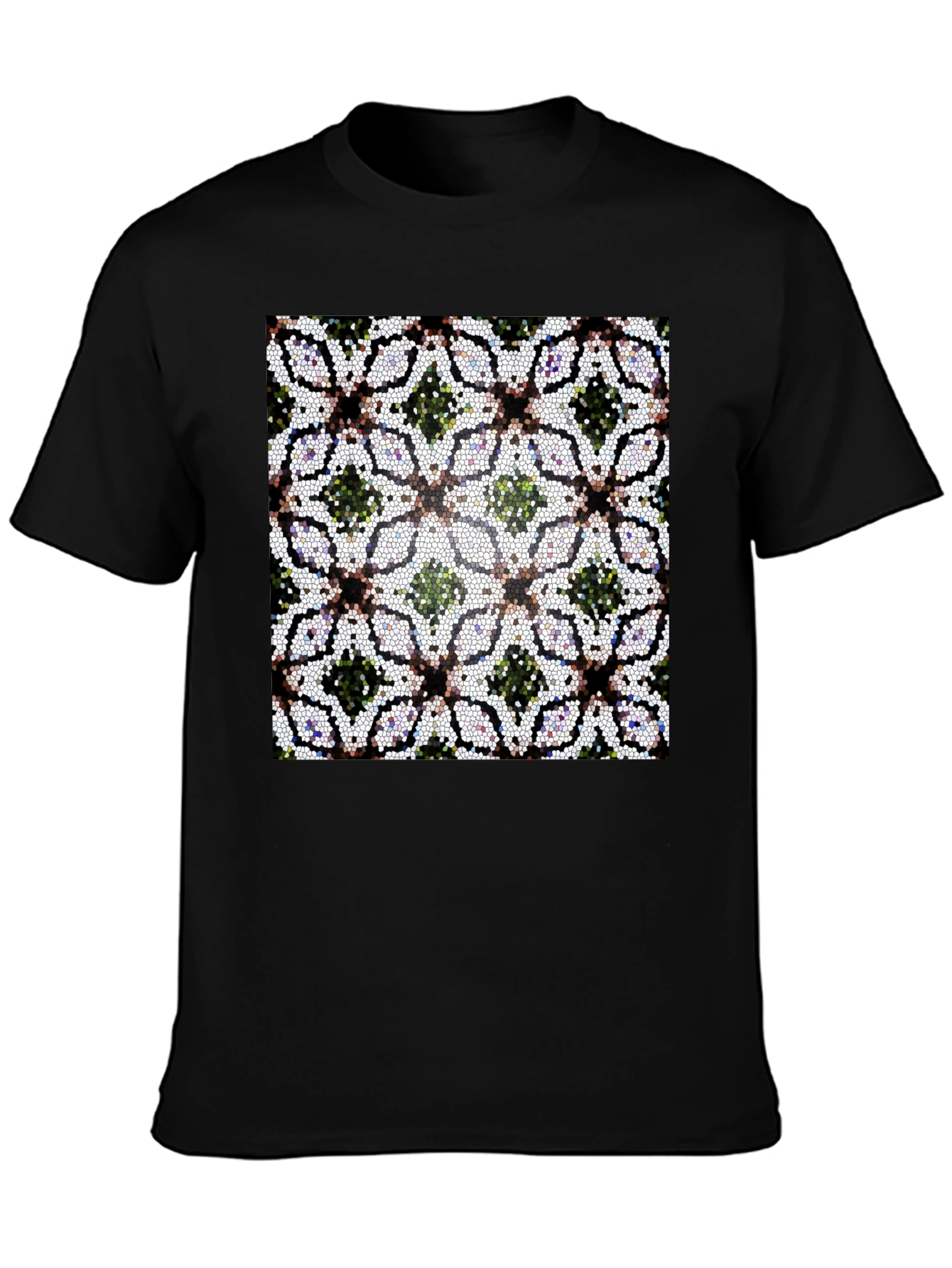 Geometric Mosaic Pattern T-Shirt