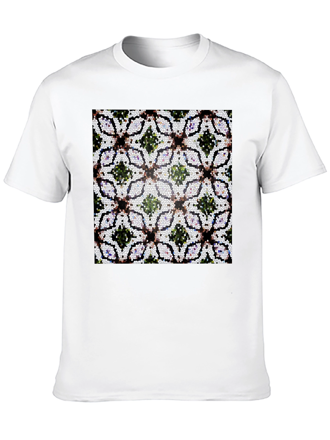 Geometric Mosaic Pattern T-Shirt