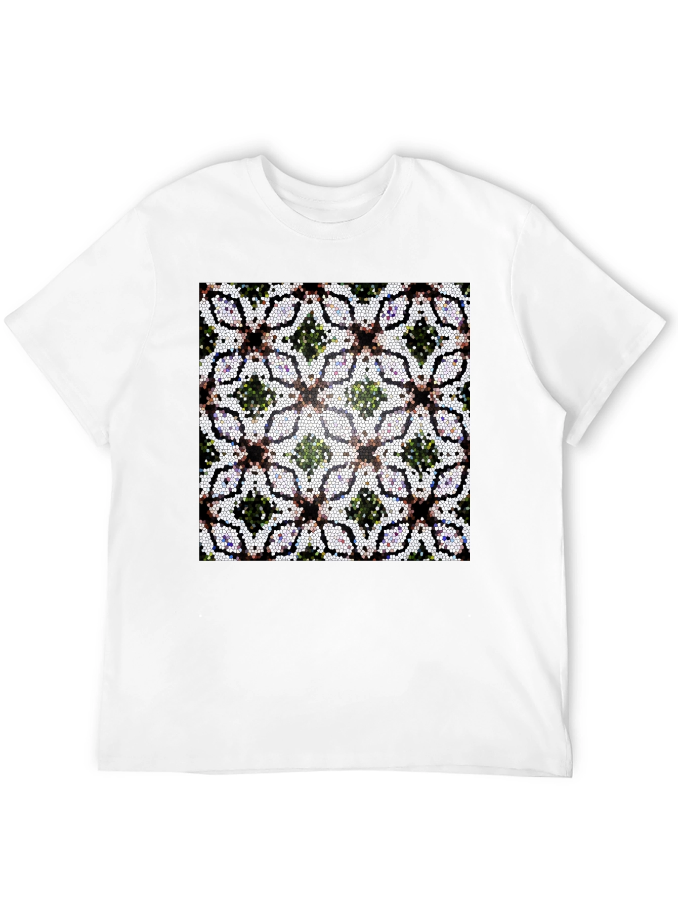 Geometric Mosaic Pattern T-Shirt