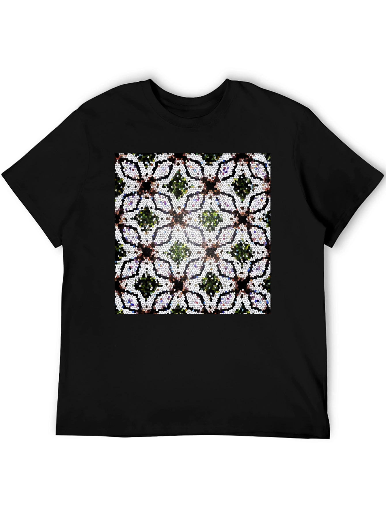 Geometric Mosaic Pattern T-Shirt