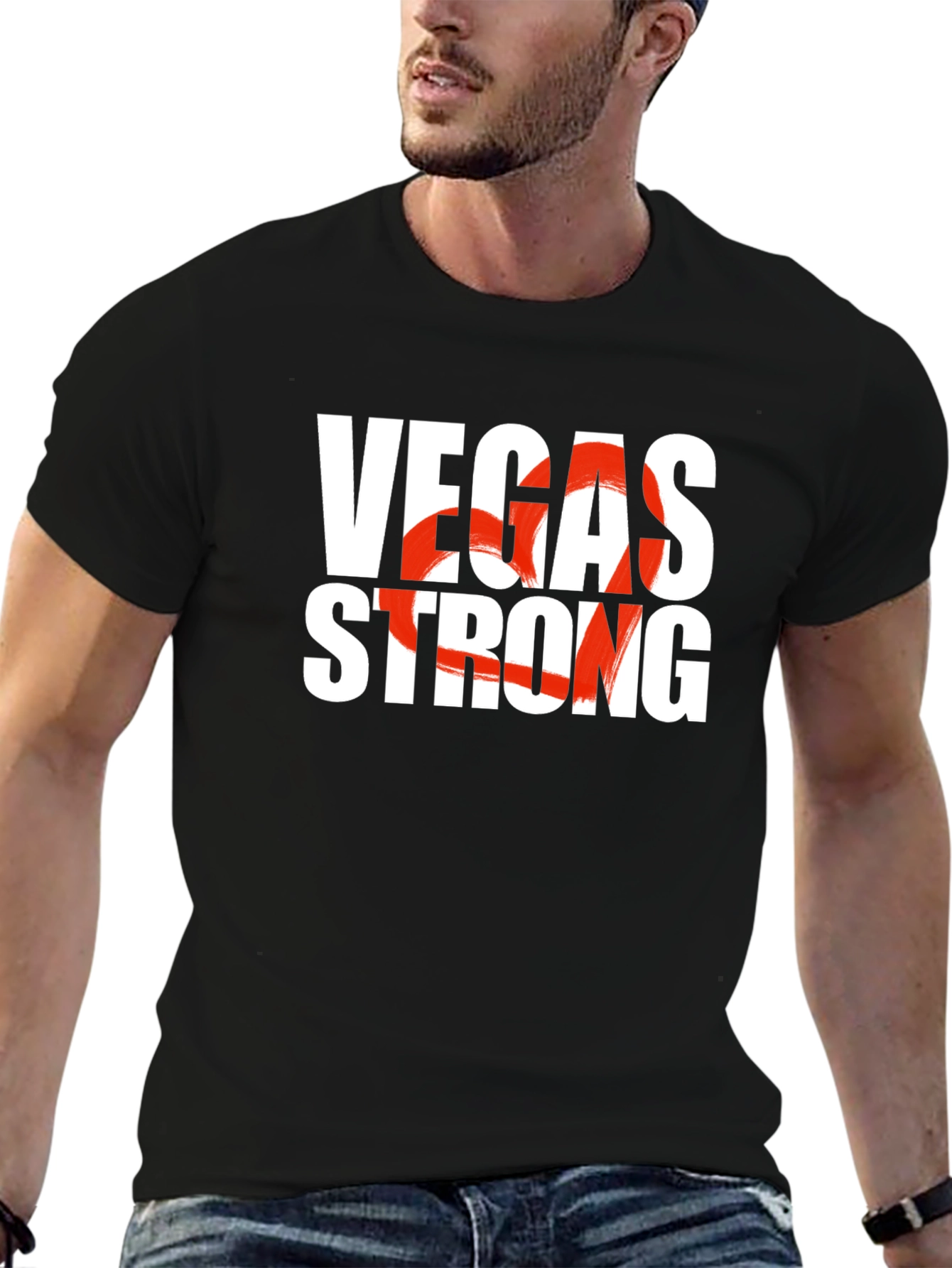 Vegas Strong Graphic Tee - Unisex Black T-Shirt