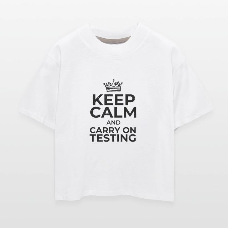 Keep calm and carry on testing 2 Black LQ