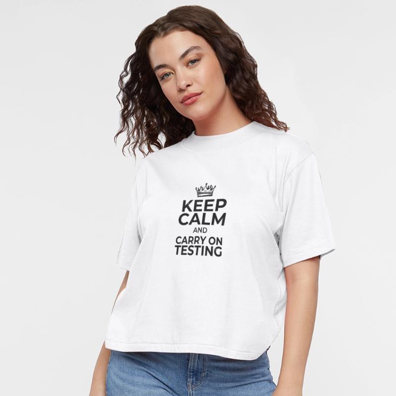 Keep calm and carry on testing 2 Black LQ
