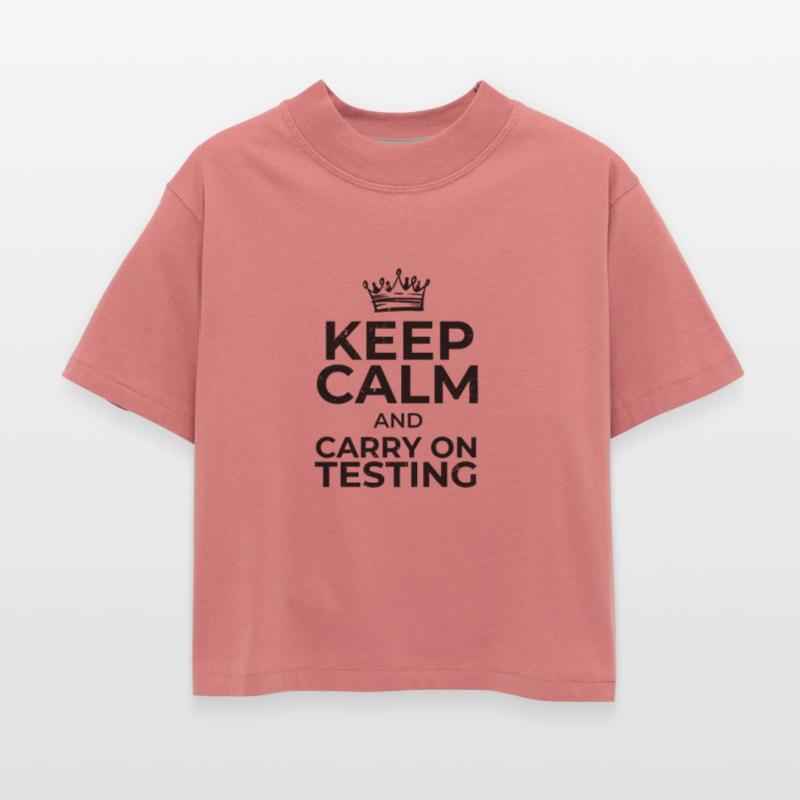 Keep calm and carry on testing 2 Black LQ
