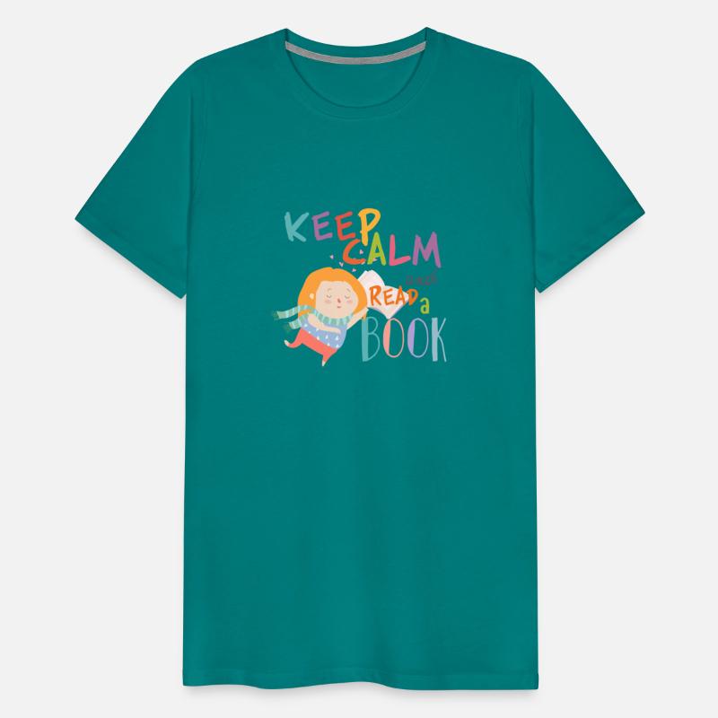 Keep calm and read a book little girl give a book
