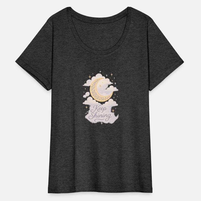 Keep Shining – Dreamy Crescent Moon Floral Design