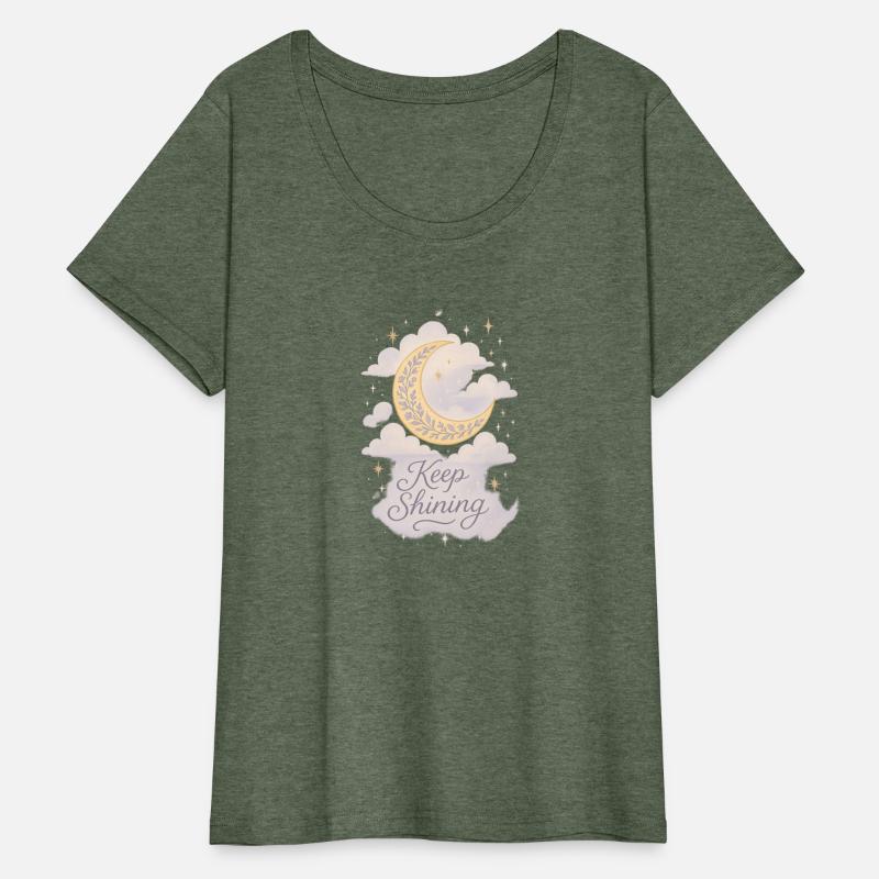 Keep Shining – Dreamy Crescent Moon Floral Design