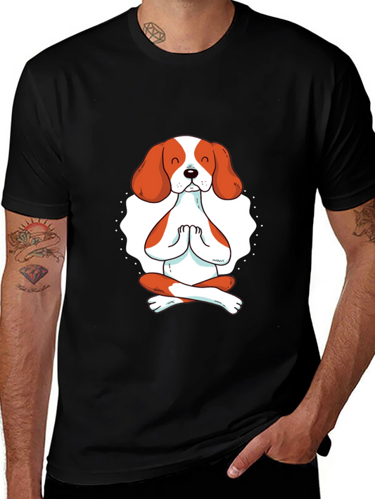 Meditating Dog Graphic T-Shirt