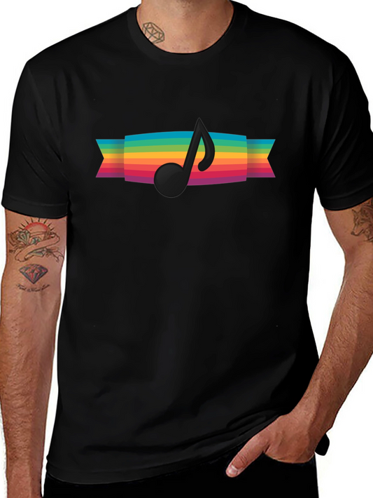 Rainbow Music Note Graphic Tee