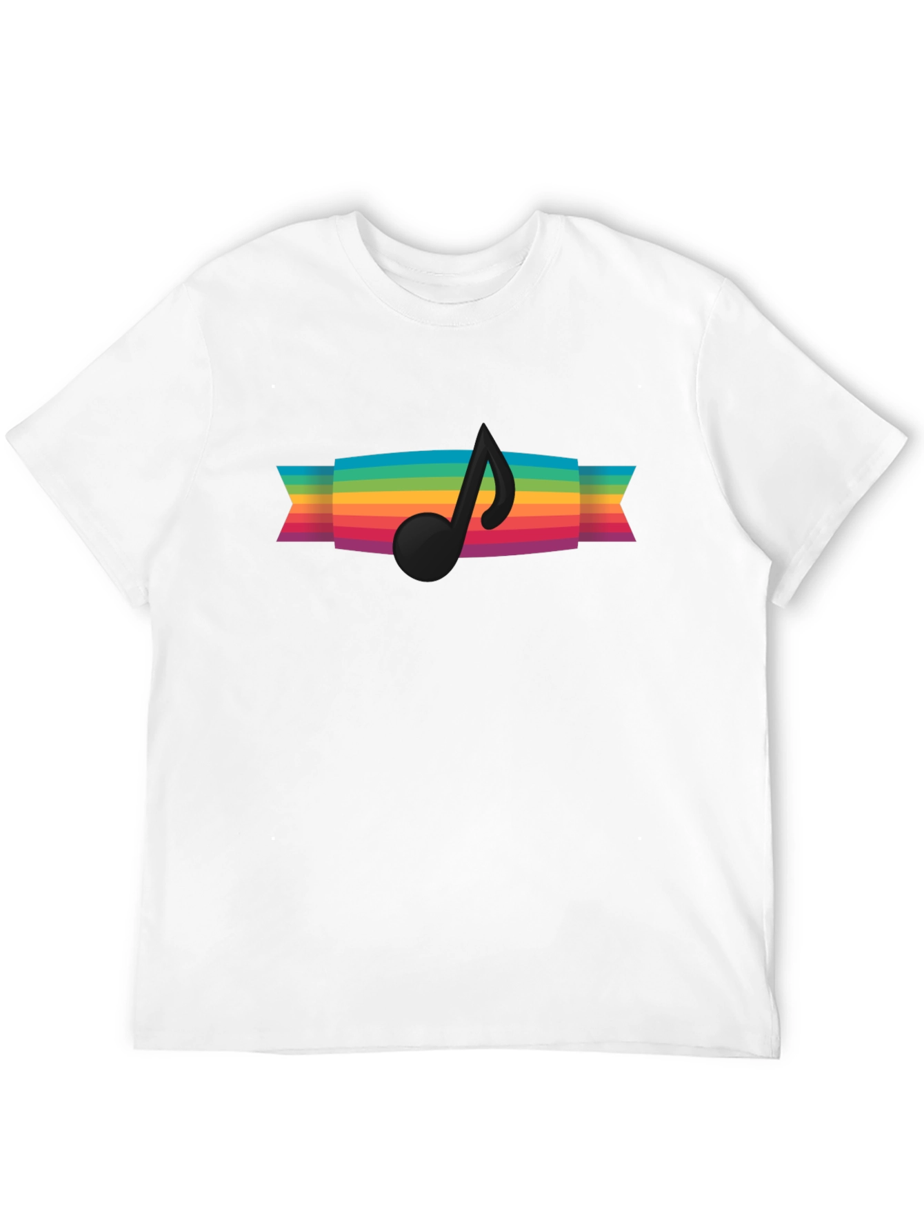 Rainbow Music Note Graphic Tee