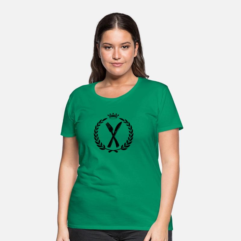 Knife fork and spoon crossed in laurel wreath
