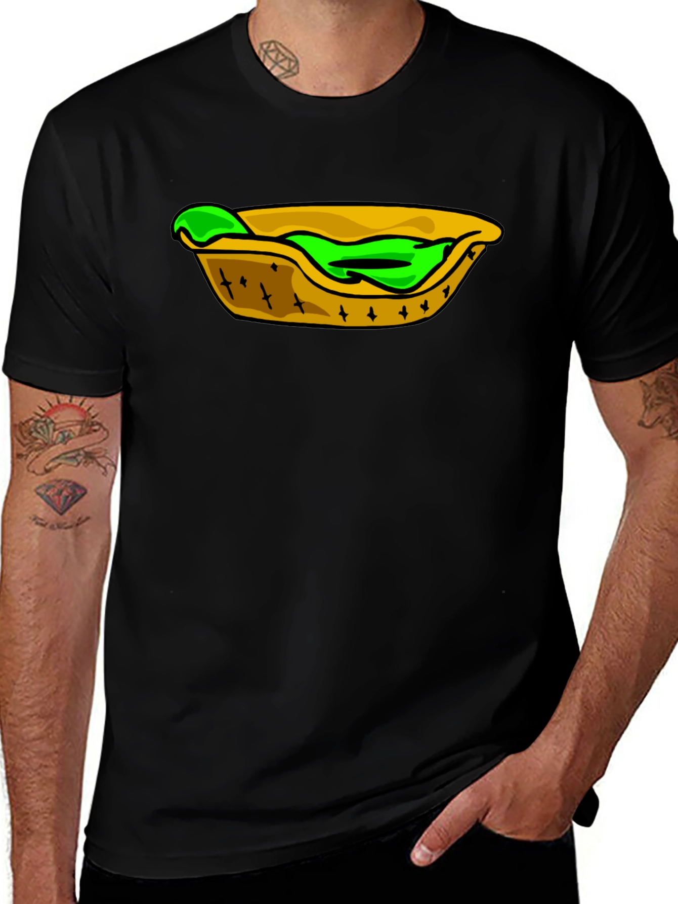 Taco T-Shirt: Unique Green Filling Design