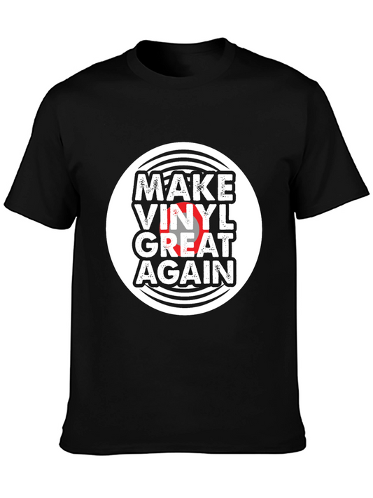 Make Vinyl Great Again Black T-Shirt