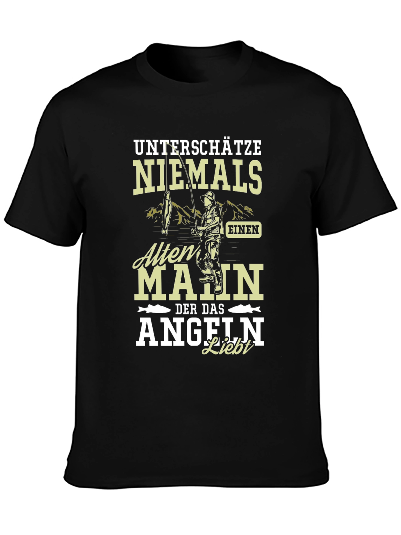 Fishing Lover T-Shirt Never Underestimate An Old Man
