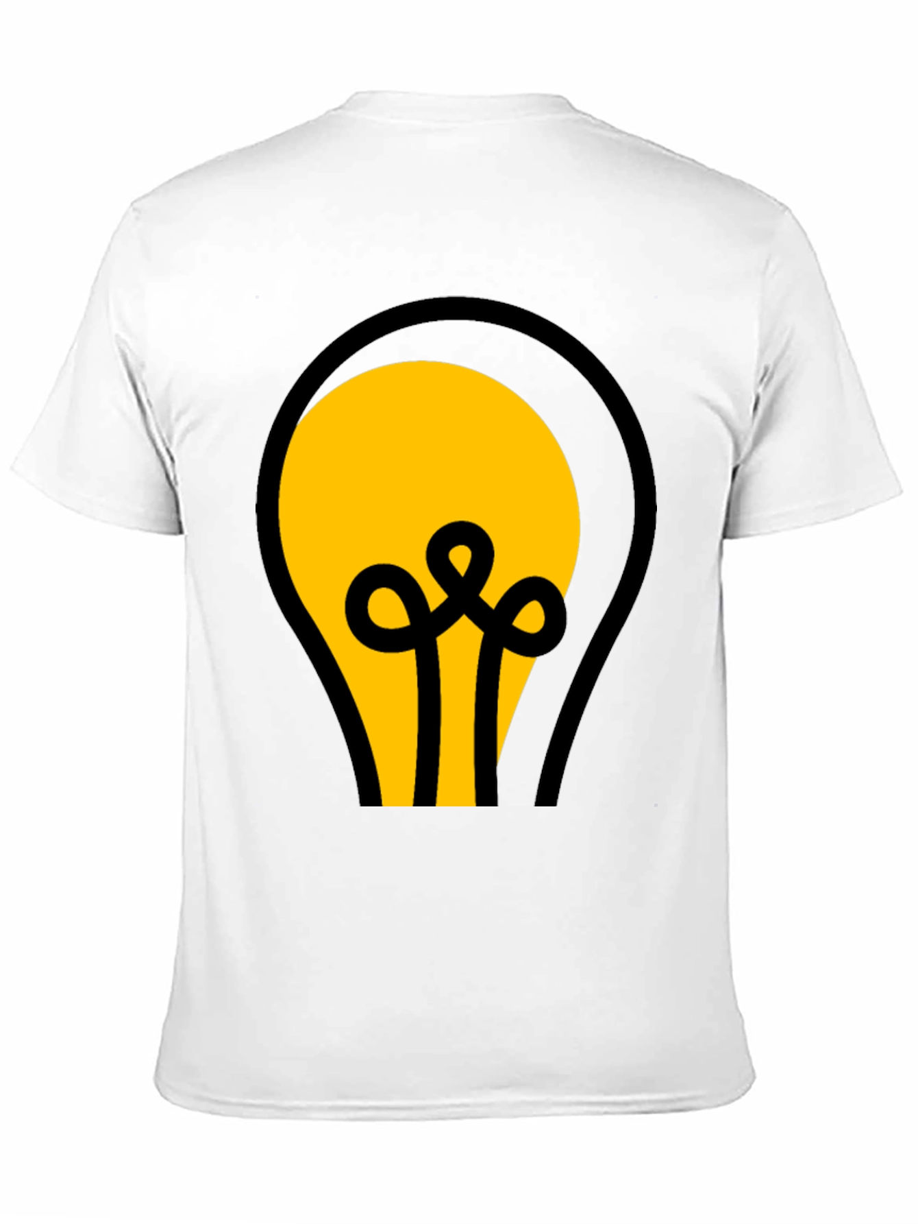 Black T-Shirt with Light Bulb Graphic