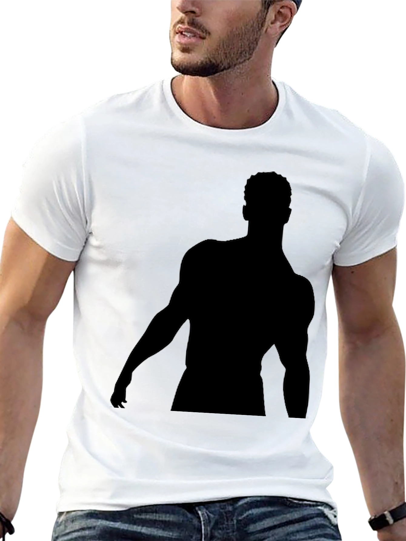 Silhouette Graphic T-Shirt - Black Cotton Tee