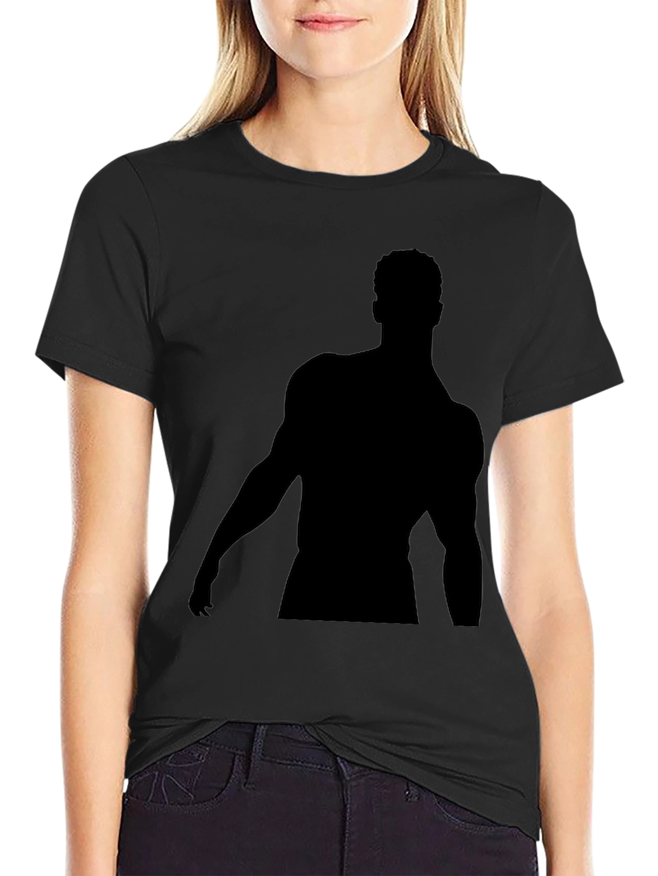 Silhouette Graphic T-Shirt - Black Cotton Tee
