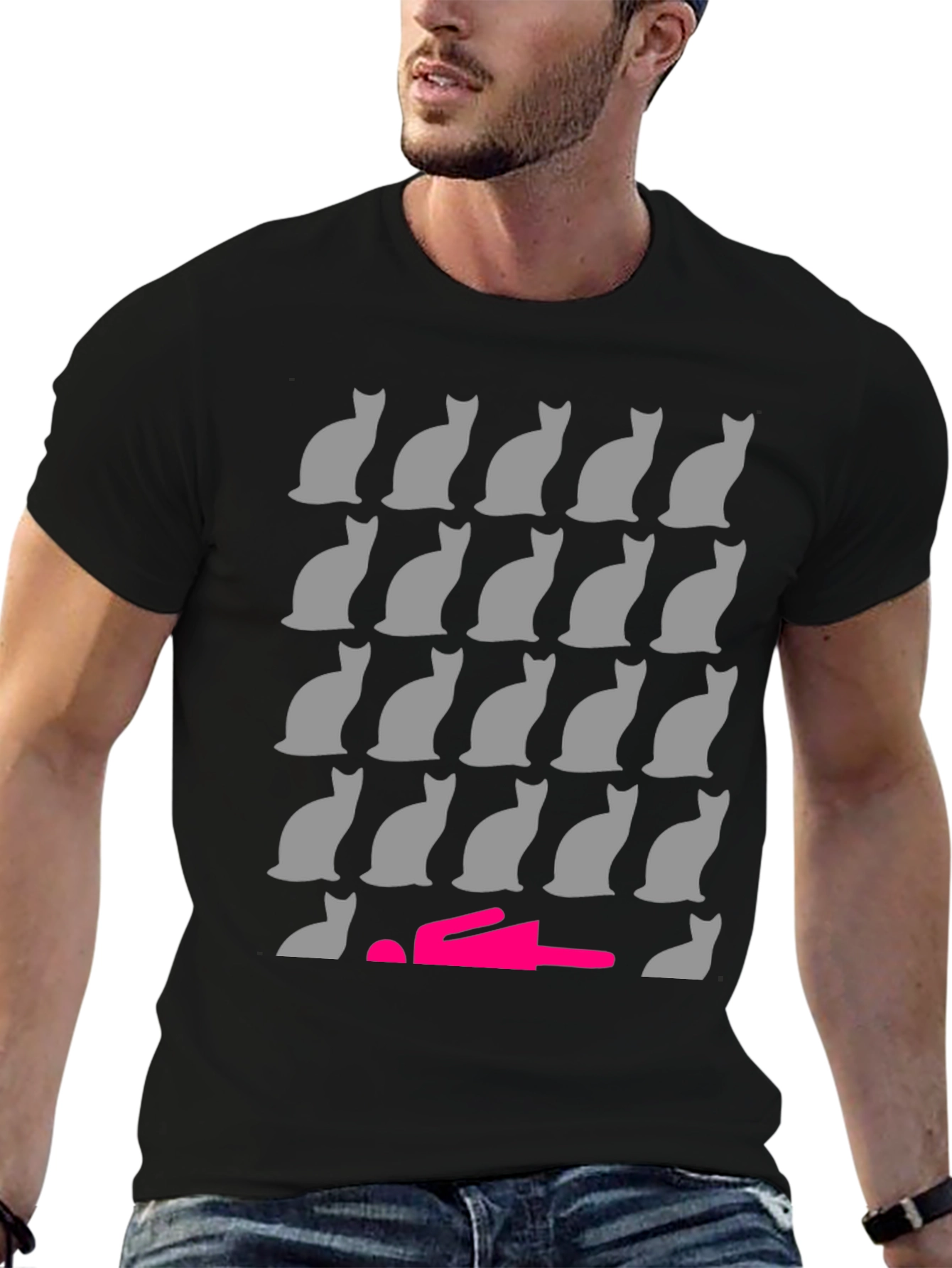 Cat Lover T-Shirt Funny Chainsaw Graphic Tee