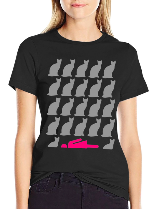 Cat Lover T-Shirt Funny Chainsaw Graphic Tee