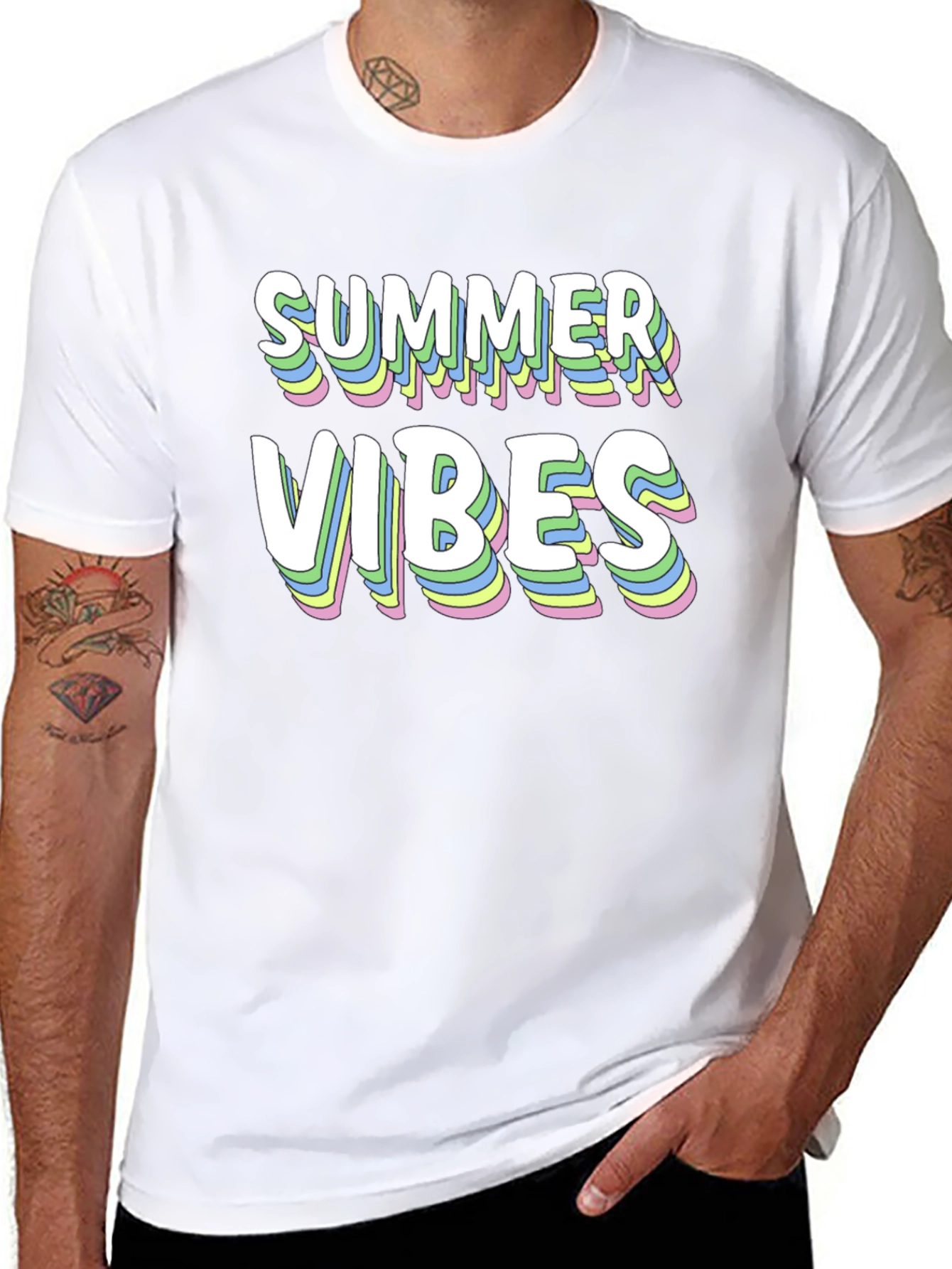 Summer Vibes Graphic Tee - Cool Retro Style