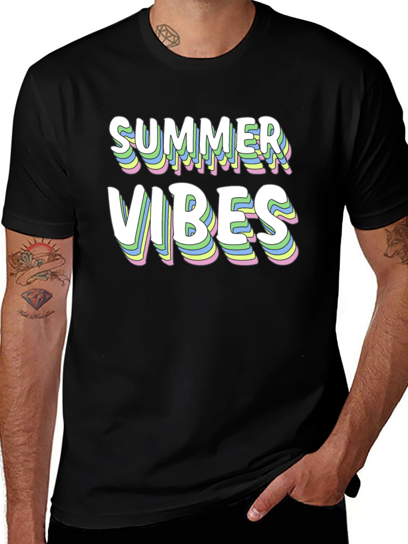 Summer Vibes Graphic Tee - Cool Retro Style