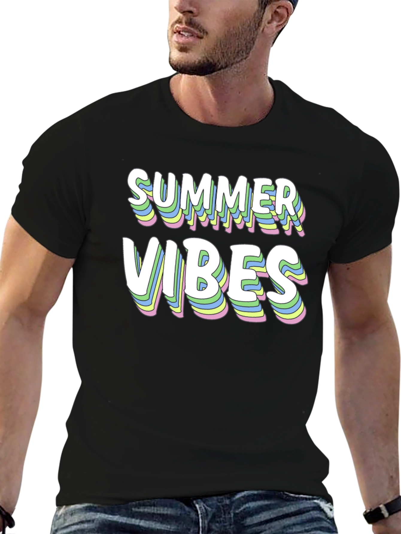 Summer Vibes Graphic Tee - Cool Retro Style