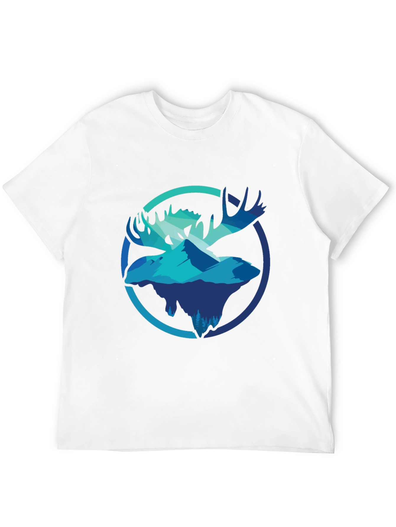 Moose & Mountain Graphic Tee - Mens Black T-Shirt