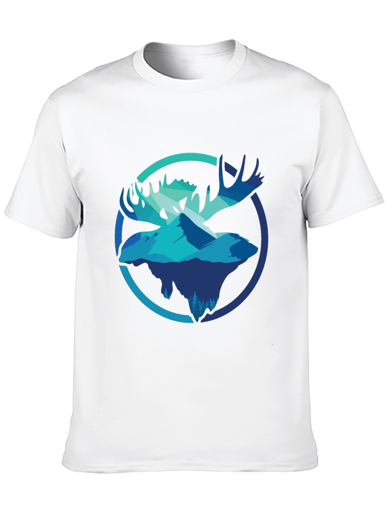 Moose & Mountain Graphic Tee - Mens Black T-Shirt