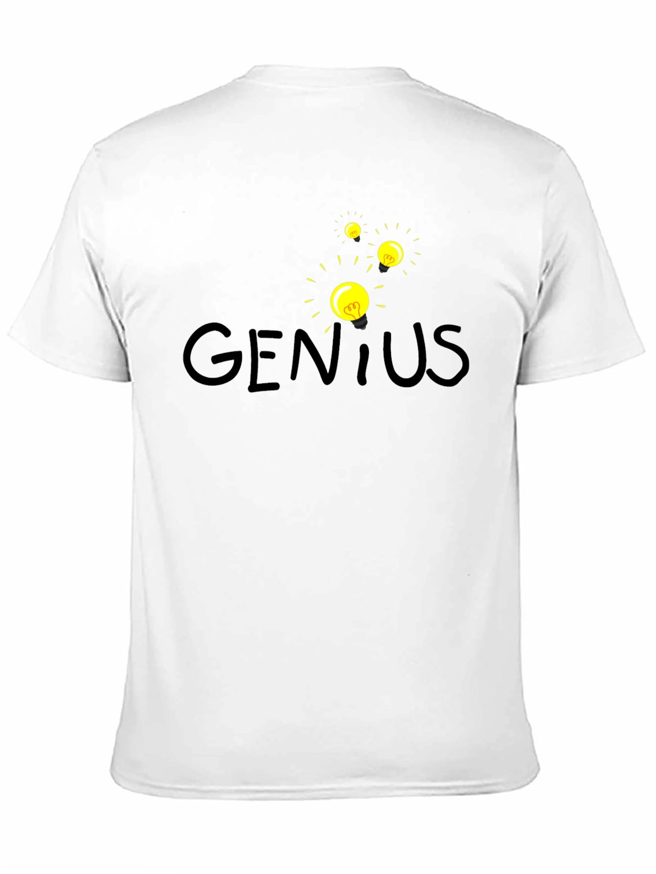 Genius Lightbulb Graphic T-Shirt - Black