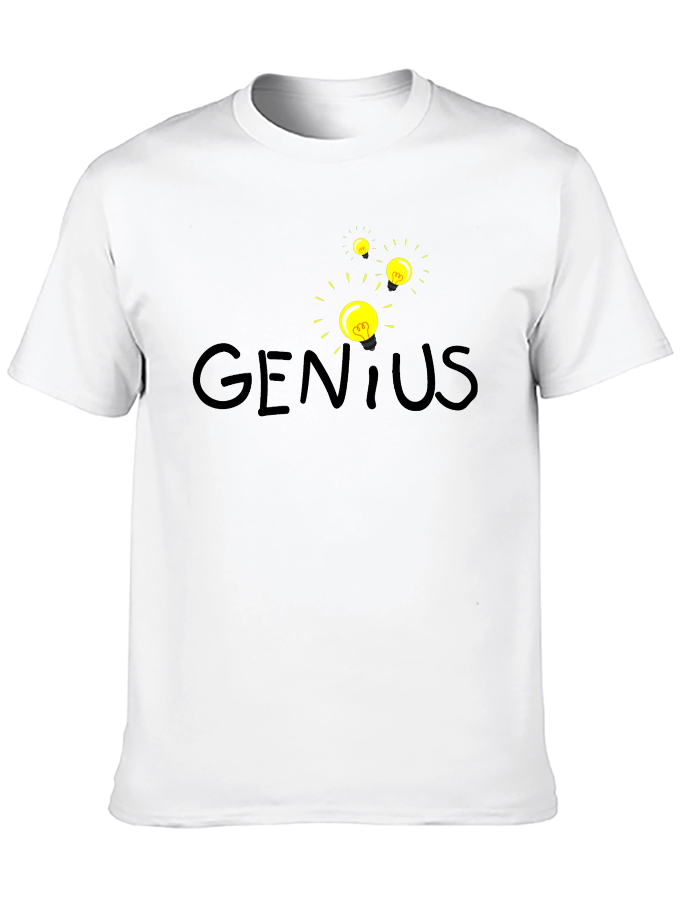 Genius Lightbulb Graphic T-Shirt - Black