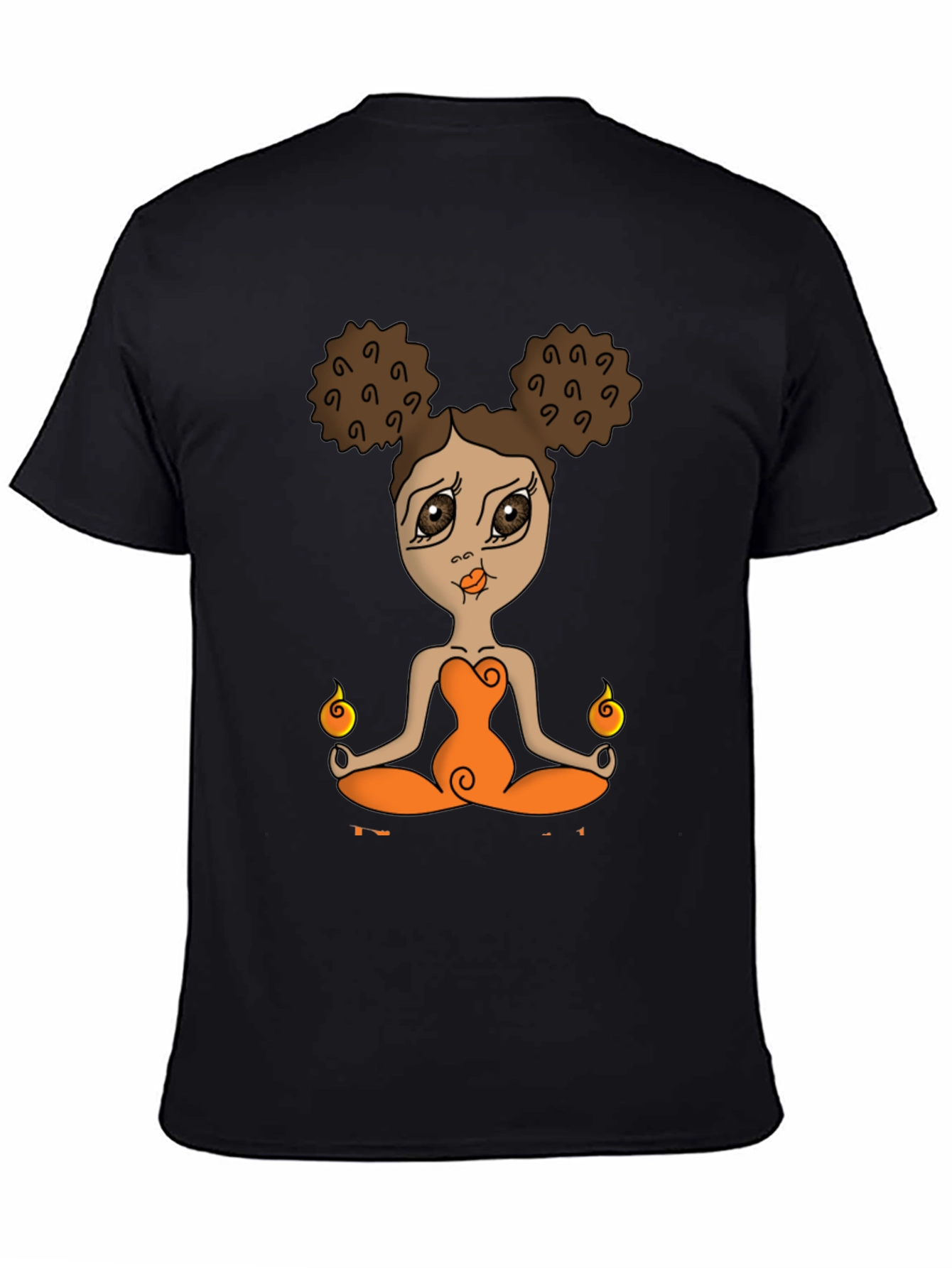 Yoga Girl Graphic Black T-Shirt