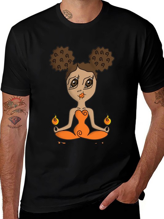 Yoga Girl Graphic Black T-Shirt