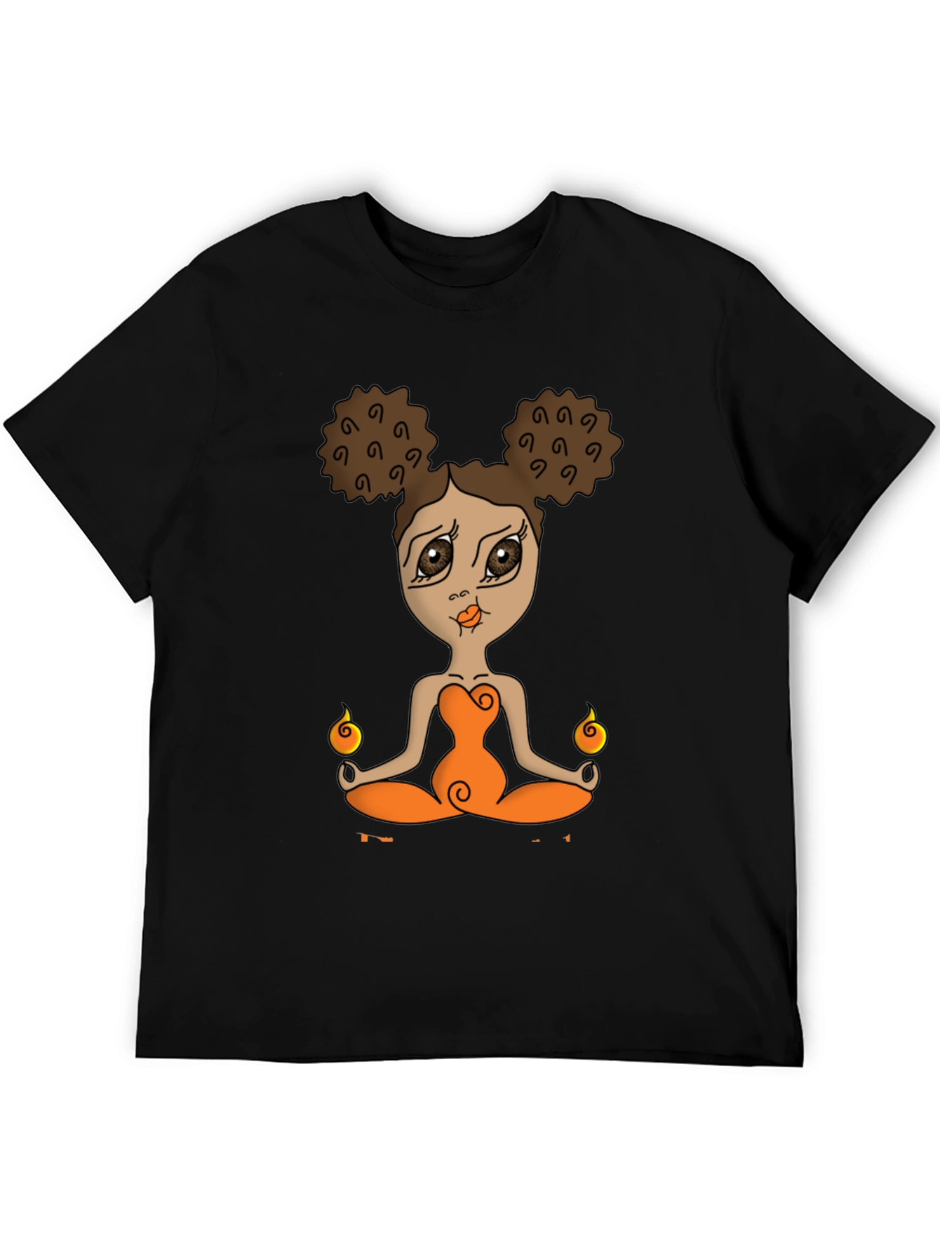 Yoga Girl Graphic Black T-Shirt