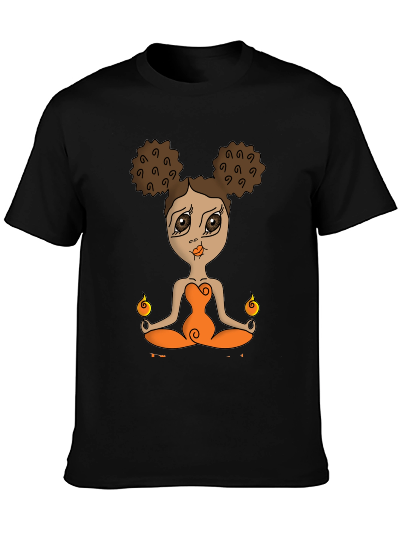 Yoga Girl Graphic Black T-Shirt