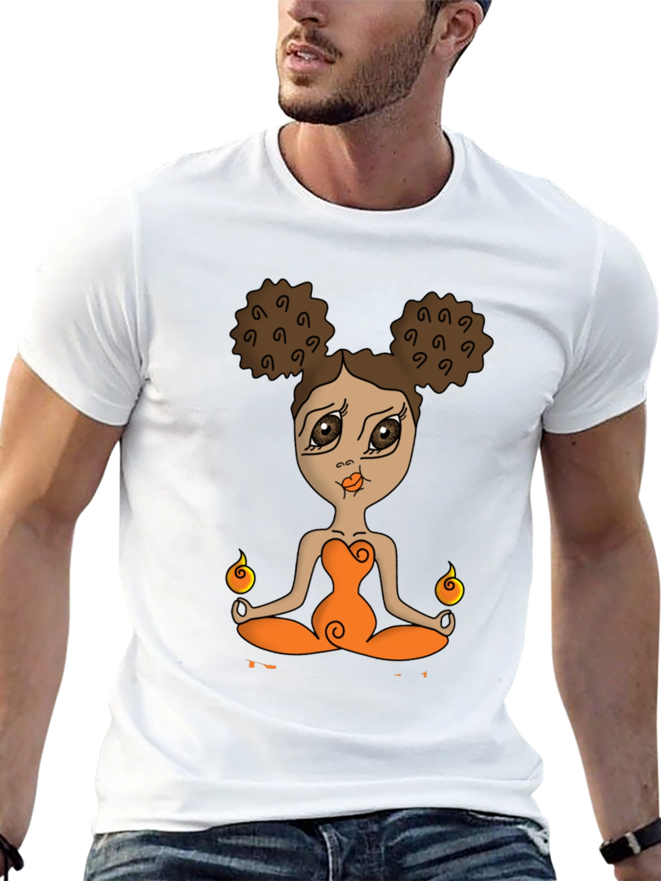 Yoga Girl Graphic Black T-Shirt