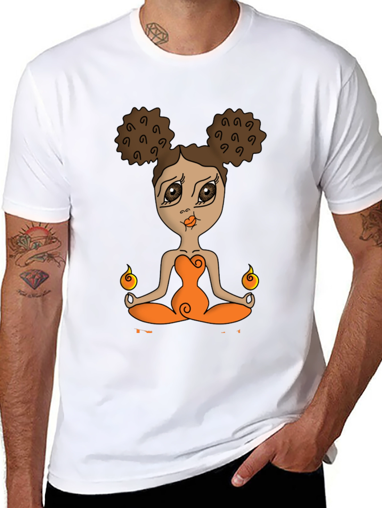 Yoga Girl Graphic Black T-Shirt
