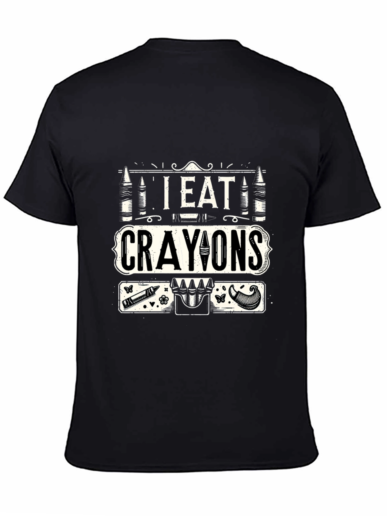 I Eat Crayons Graphic T-Shirt - Funny Novelty Tee