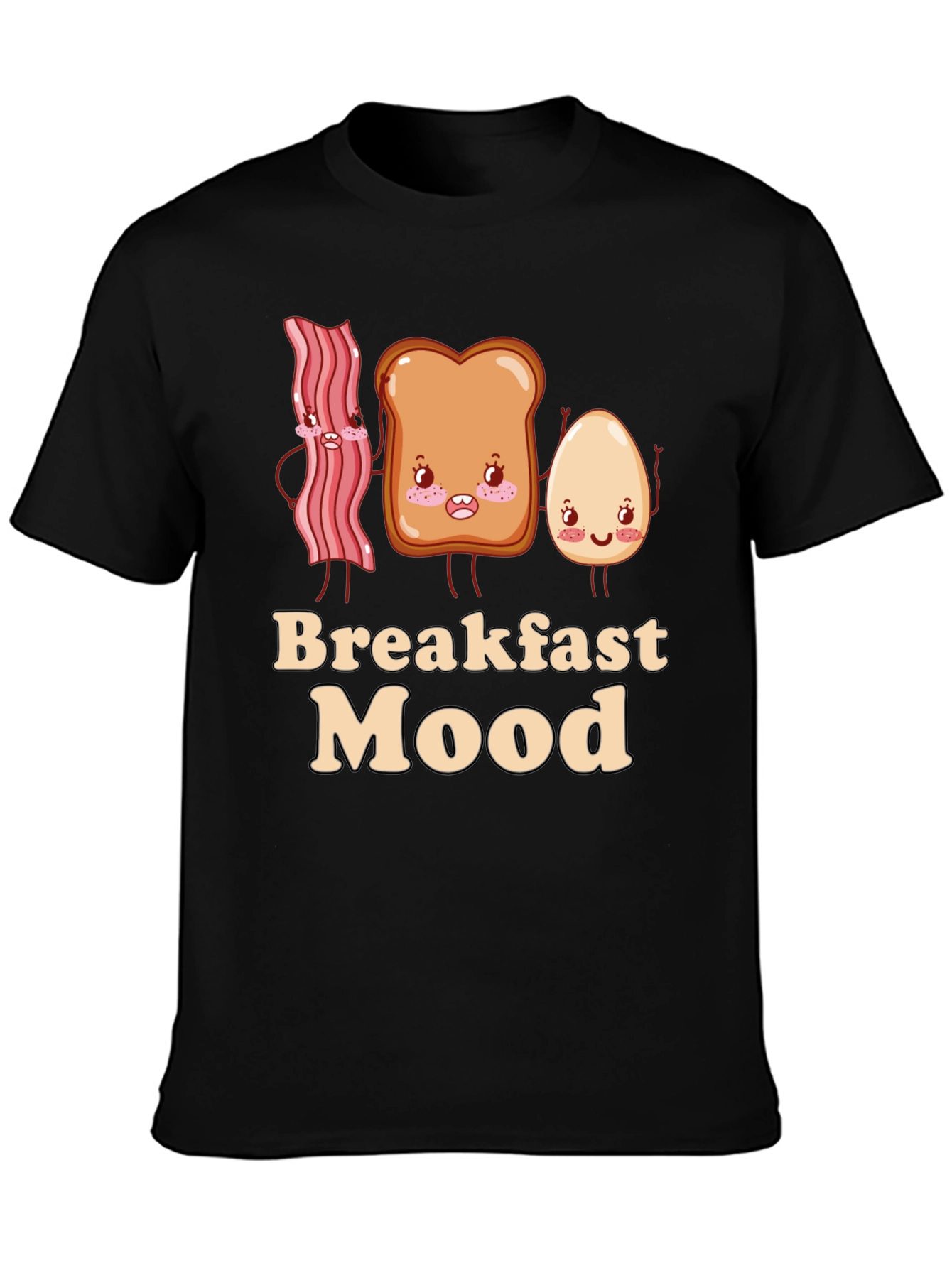 Breakfast Mood Cartoon Graphic T-Shirt