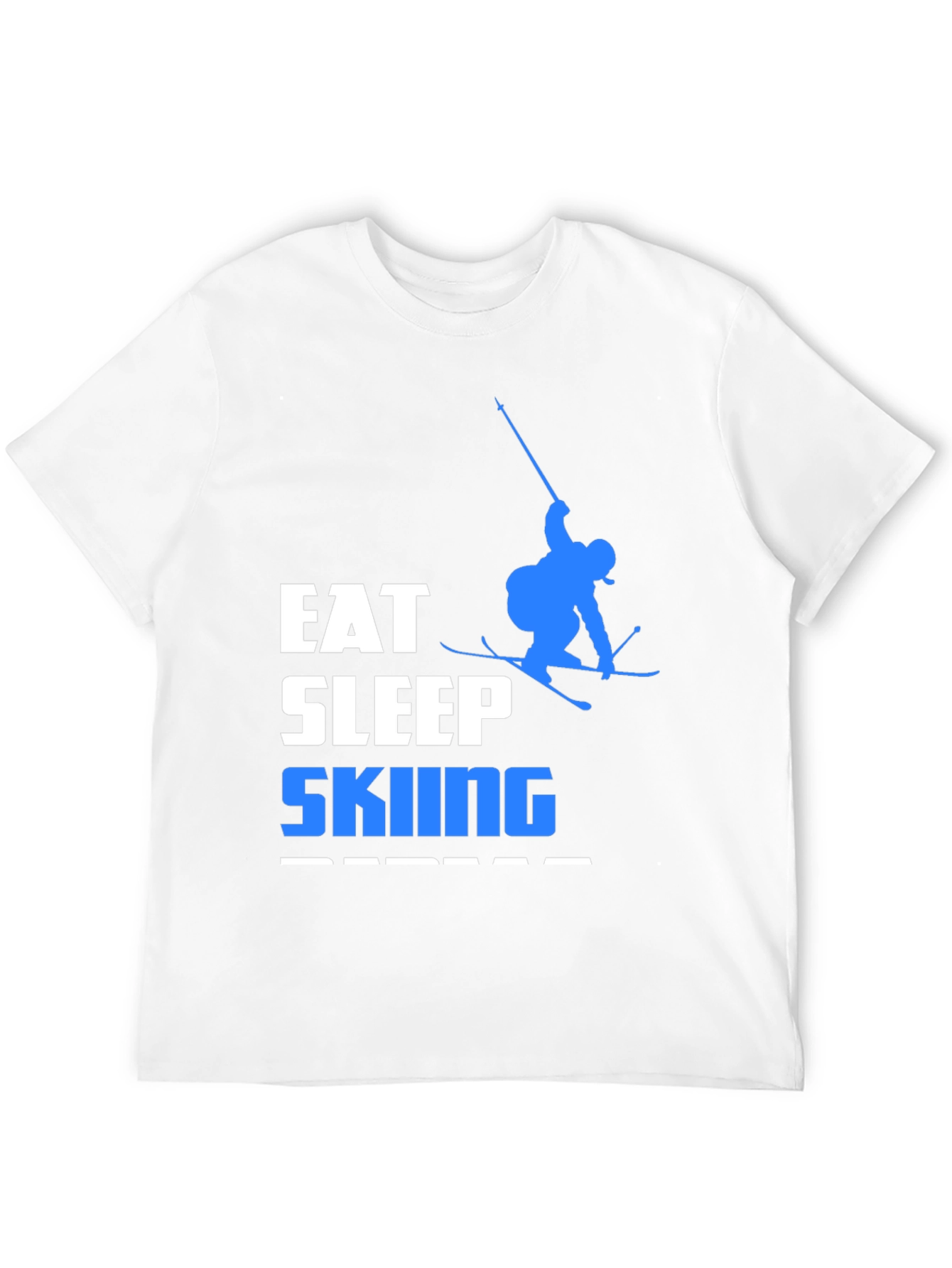 Eat Sleep Skiing Repeat Graphic Tee