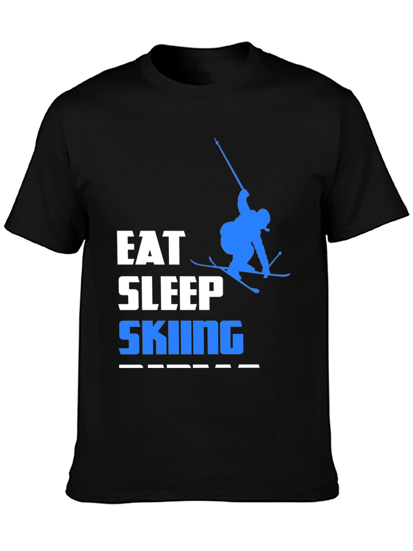 Eat Sleep Skiing Repeat Graphic Tee