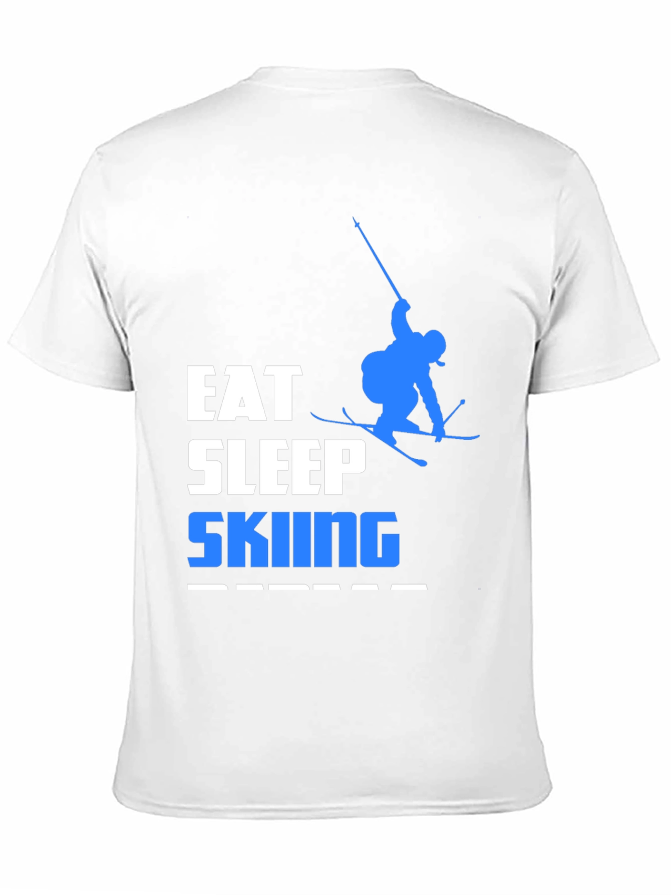 Eat Sleep Skiing Repeat Graphic Tee