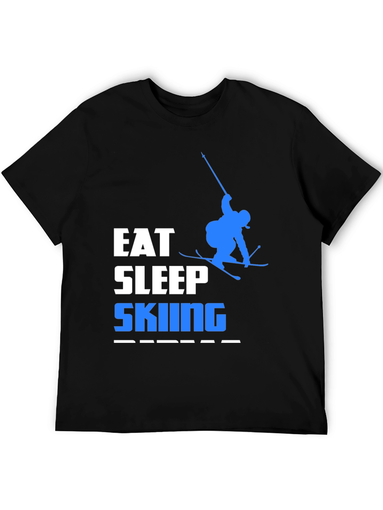 Eat Sleep Skiing Repeat Graphic Tee