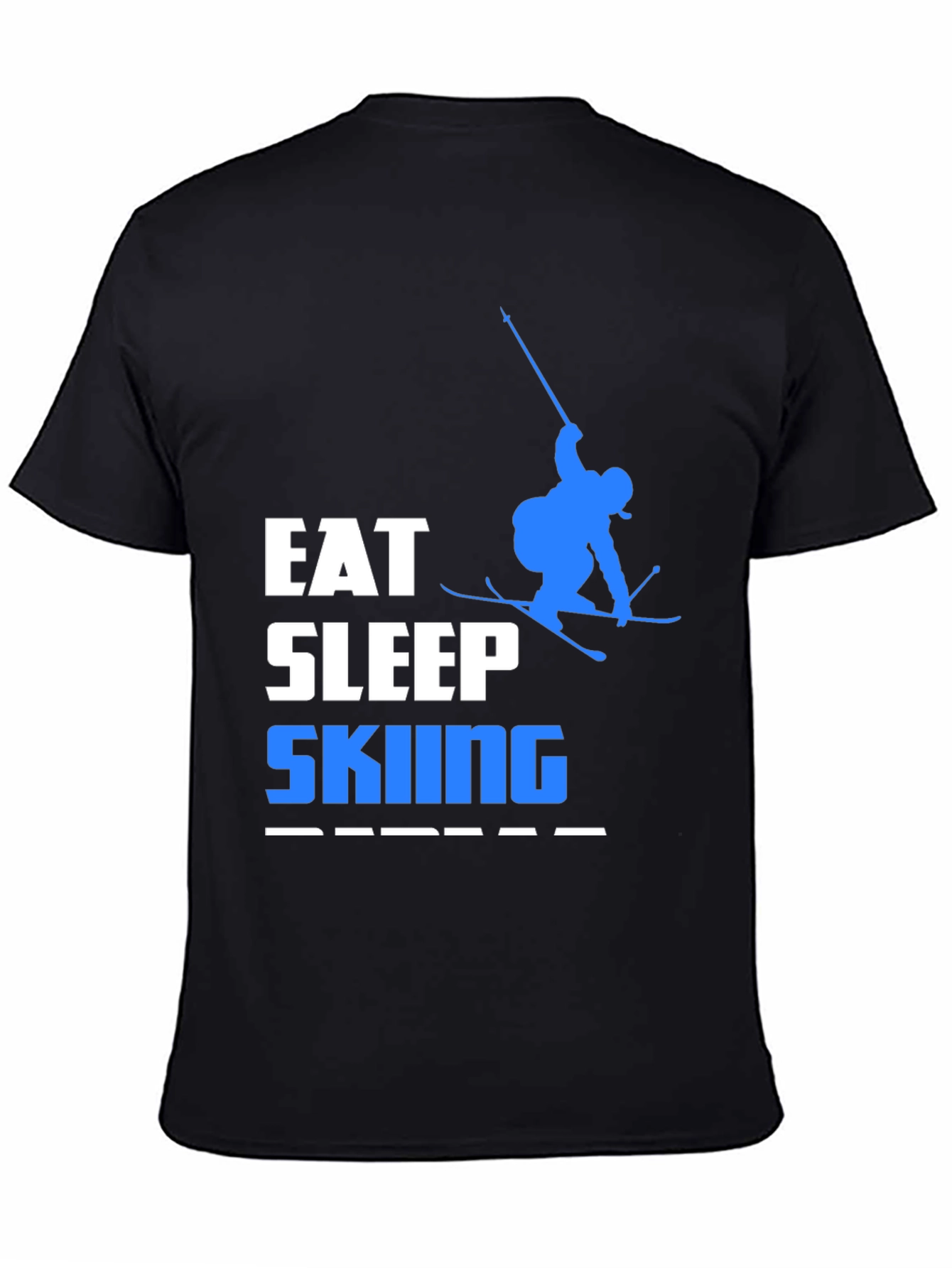 Eat Sleep Skiing Repeat Graphic Tee