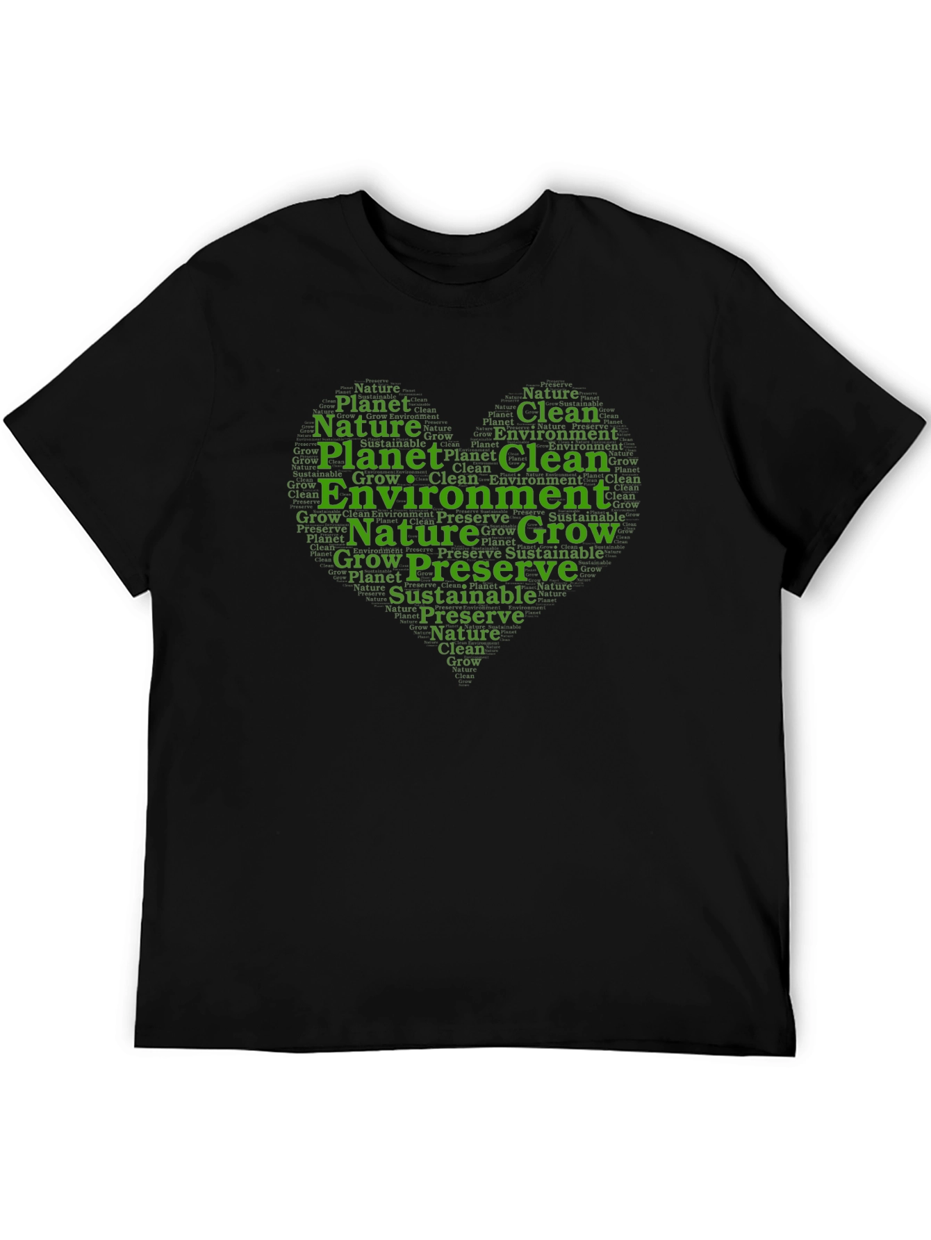 Eco-Friendly Word Art T-Shirt