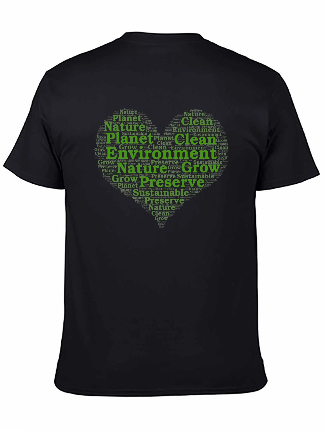 Eco-Friendly Word Art T-Shirt