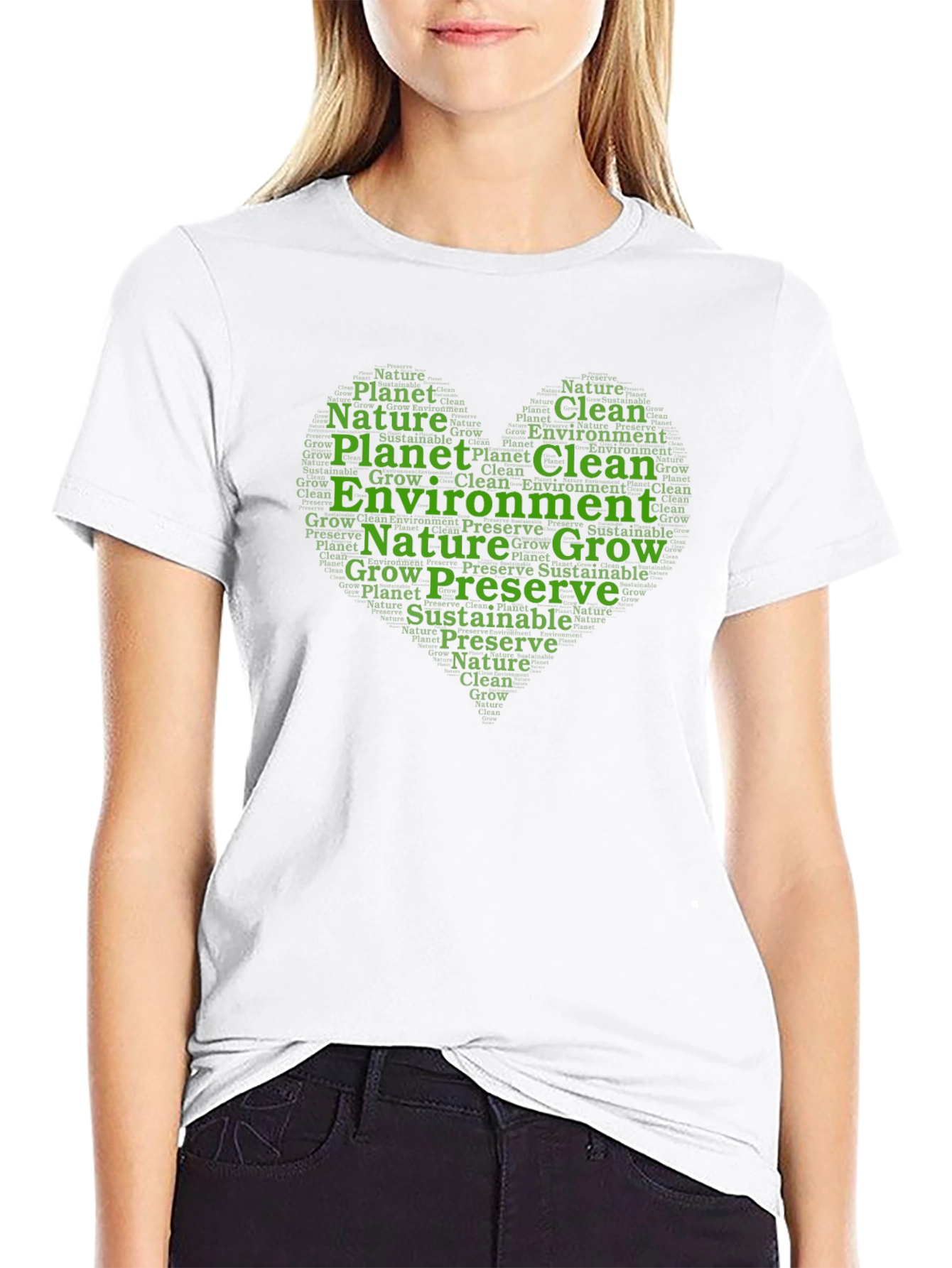 Eco-Friendly Word Art T-Shirt