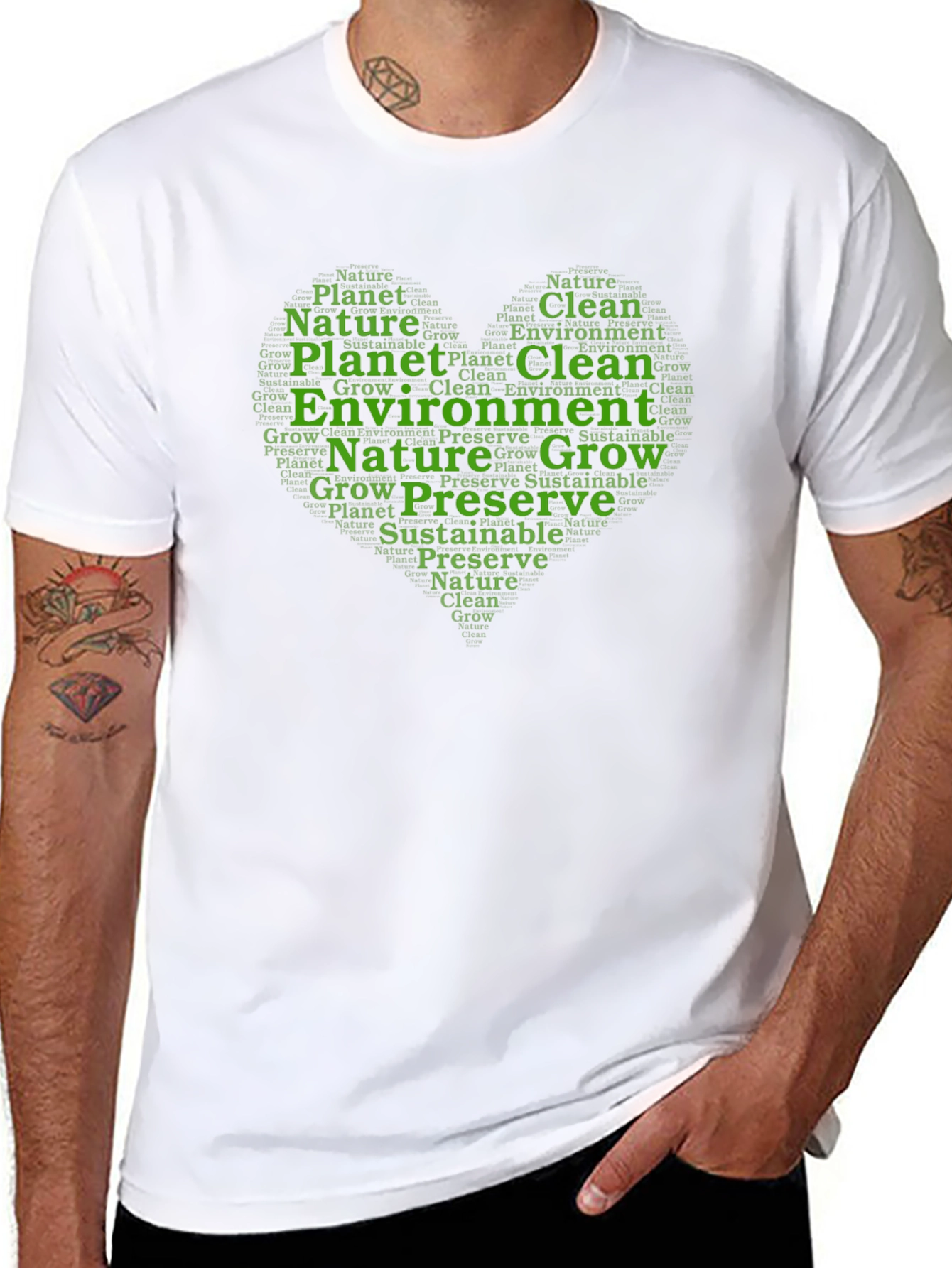 Eco-Friendly Word Art T-Shirt