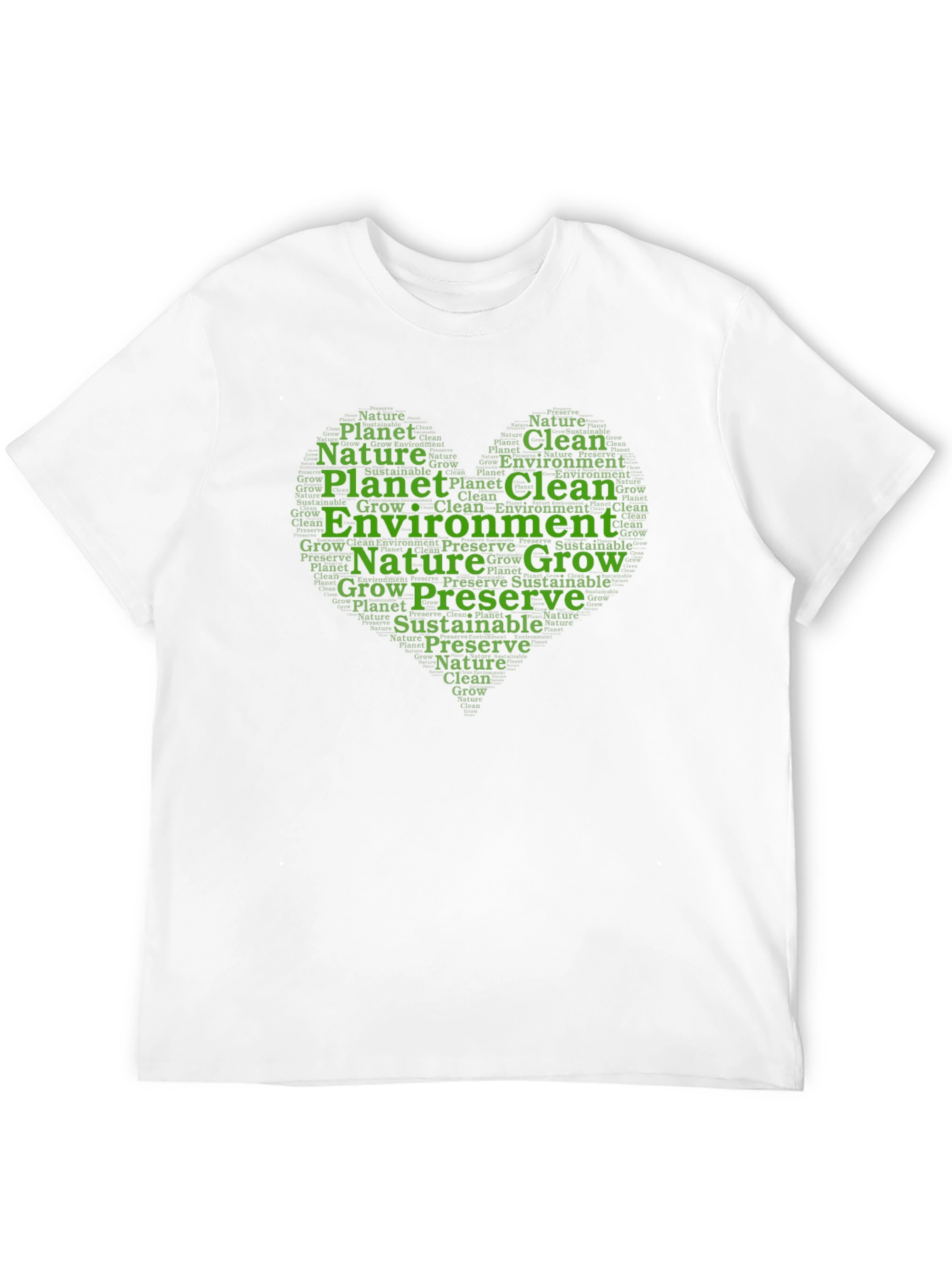Eco-Friendly Word Art T-Shirt