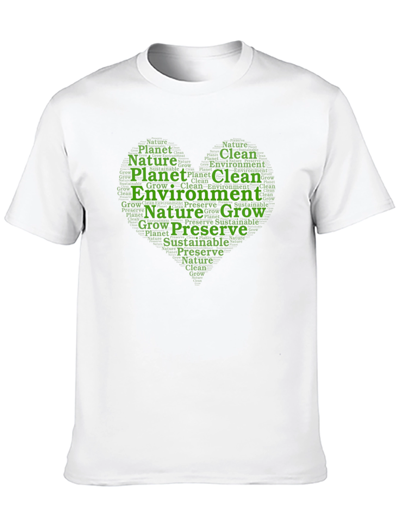 Eco-Friendly Word Art T-Shirt